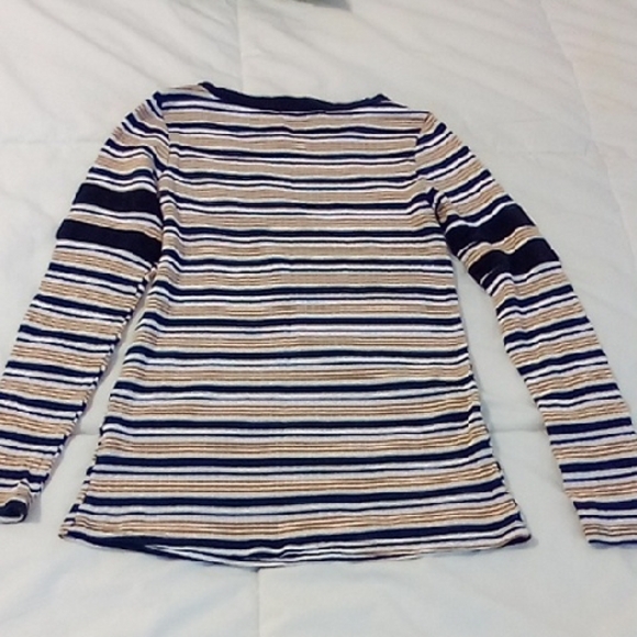 Striped Long Sleeve Top in Navy and White - Picture 7 of 9